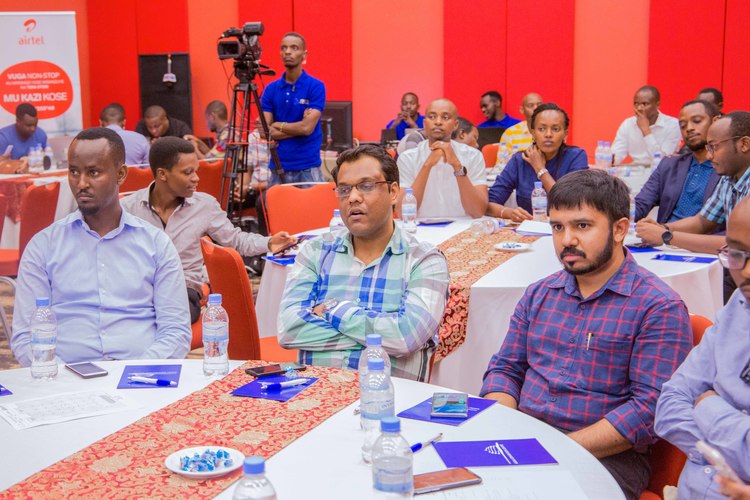A cultural troupe entertains guests during the celebration of Airtelâ€™s eighth anniversary on the Rwanda market in Kigali on January 16. 