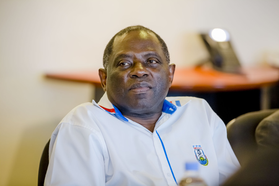 Ngarambe addresses RPF-Inkotanyi senators caucus in Rusororo Sector, Gasabo District on January 19, 2020. / Courtesy