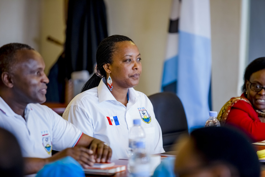 Ngarambe addresses RPF-Inkotanyi senators caucus in Rusororo Sector, Gasabo District on January 19, 2020. / Courtesy
