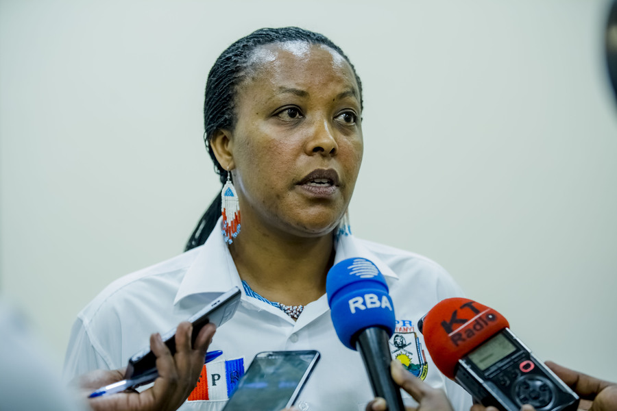 Ngarambe addresses RPF-Inkotanyi senators caucus in Rusororo Sector, Gasabo District on January 19, 2020. / Courtesy