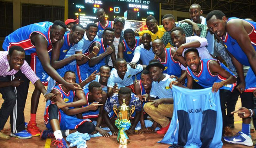 IPRC-Kigali players celebrate their victory to win Heroes cup title in 2017. 