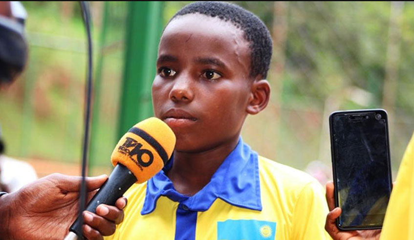 Junior Hakizumwami is a double-champion in East African Juniot Tennis Championships, having won the U12 category in 2018 before adding gold in the U14 category this month. 