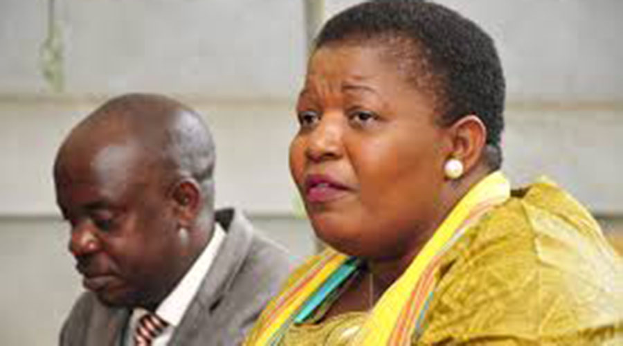 NRM Spokesperson Rogers Mulindwa and NRM Secretary-General Kasule Lumumba. 