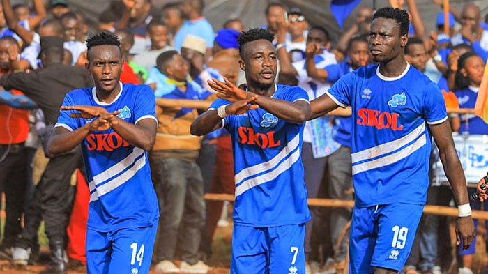 Jules Ulimwengu (C) and Michael Sarpong (R) were instrumental as Rayon Sports clinched their ninth league title last season. Photo: 