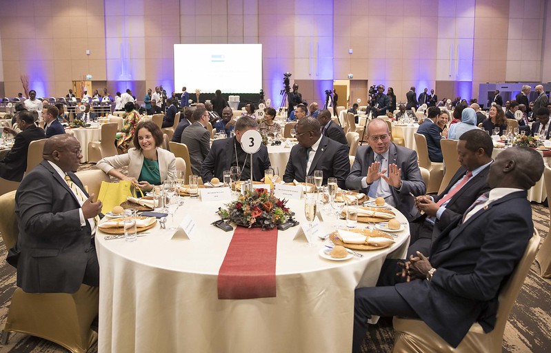 Some of the diplomats during the Diplomatic Luncheon hosted by President Paul Kagame at Kigali Convention Centre on Wednesday, January 29.  Village Urugwiro