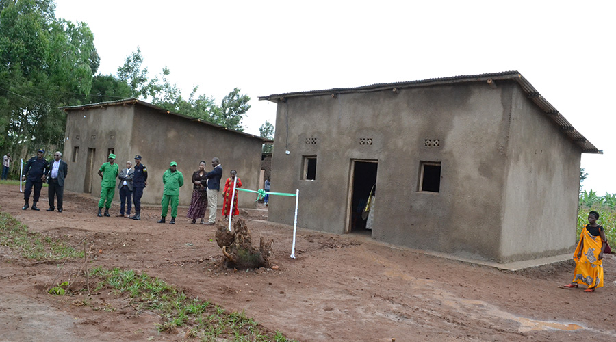 Some of the houses that were given to the needy on Heroes day in Gishari Sector, Rwamagana District. They were built by residents through the monthly community service, Umuganda. / Jean de dieu Nsabimana