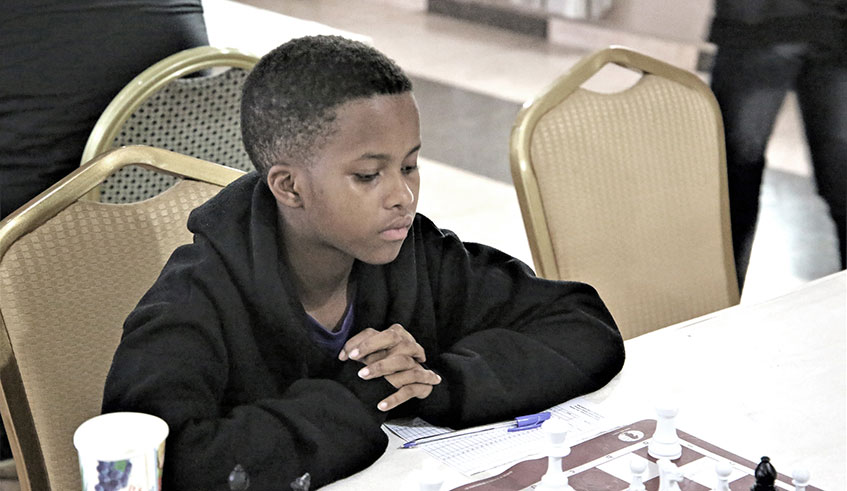 Happiness Mutete, 13, a senior two student of APE Rugunga in Kigali, was the best lady at this yearu2019s Rwanda Open chess tournament. / Craish Bahizi.