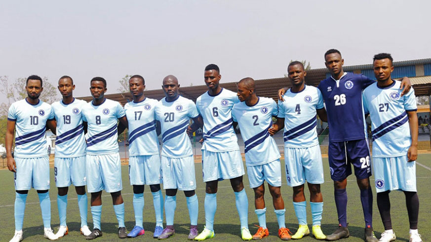 Police players pose for a photo. 