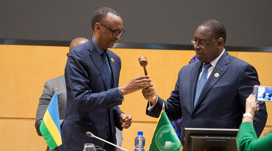 President Kagame was on Saturday elected as the new chairperson for the AUDA-NEPAD Heads of State and Government Orientation Committee (HSGOC). He takes over from his Senegalese counterpart Mackay Sall. 