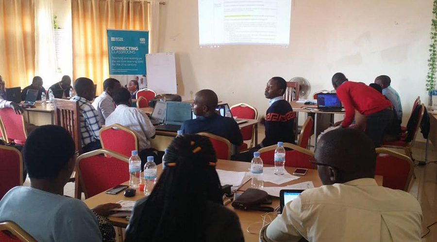 Teachers from different schools during a training of trainers workshop. / Courtesy