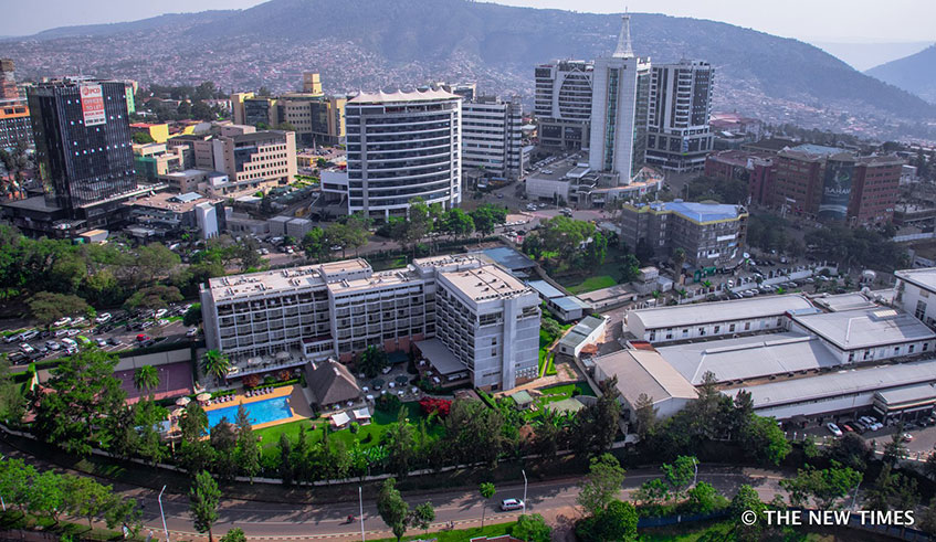 Aerial view of Kigali City. Rwandau2019s creditworthiness has been reaffirmed by Standard & Pooru2019s (S&P). / Emmanuel Kwizera
