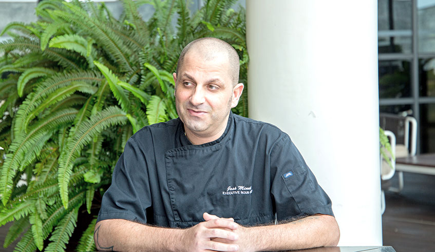 Chef Jose Minuti during the interview at Filini Italian Restaurant. / Photos by Dan Nsengiyumva.