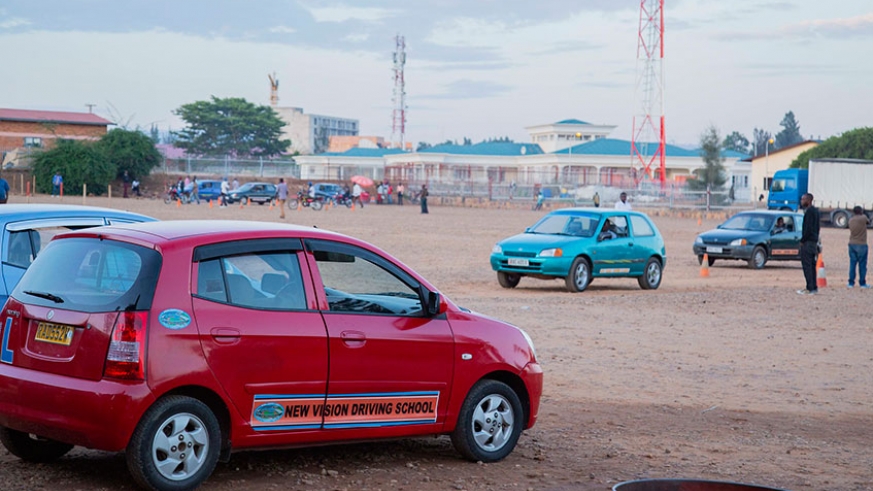 People learn how to drive at New Vision Driving School at Remera. 