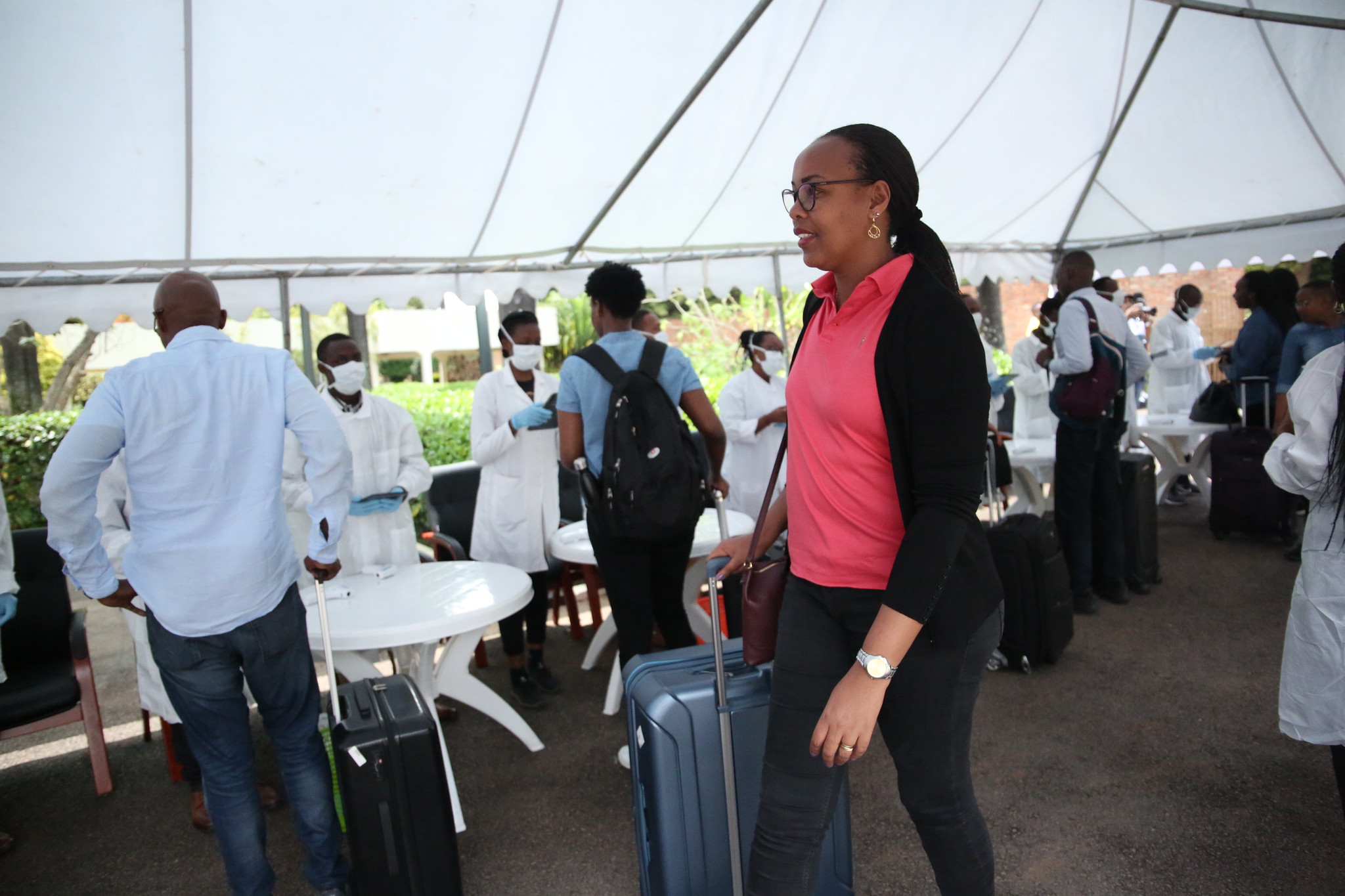 A team of doctors were on hand to screen officials traveling to the 17th National Leadership Retreat for the coronavirus.