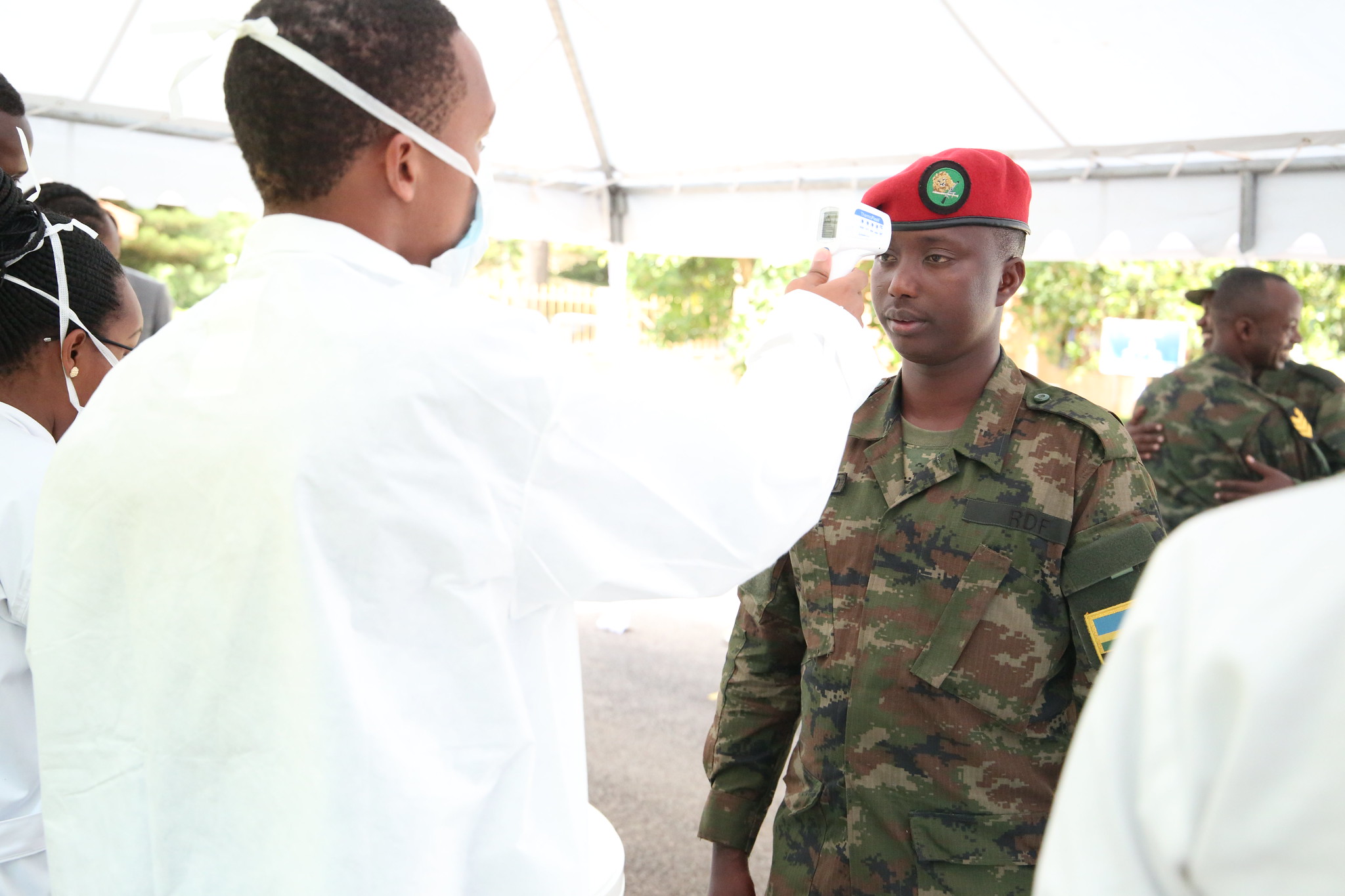A team of doctors were on hand to screen officials traveling to the 17th National Leadership Retreat for the coronavirus. A team of doctors were on hand to screen officials traveling to the 17th National Leadership Retreat for the coronavirus.