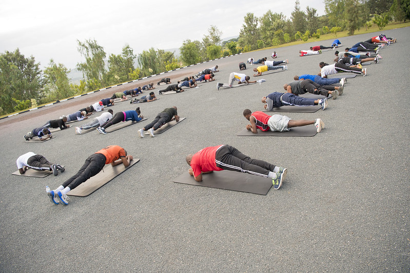 President Kagame addresses leaders at the 17th edition of the National Leadership Retreat at the Rwanda Defence Force Combat Training Centre in Gabiro, Gatsibo District where he tipped them on values and character. / Village Urugwiro