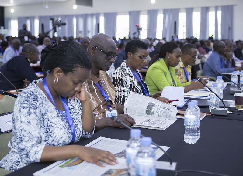 President Kagame addresses leaders at the 17th edition of the National Leadership Retreat at the Rwanda Defence Force Combat Training Centre in Gabiro, Gatsibo District where he tipped them on values and character. / Village Urugwiro