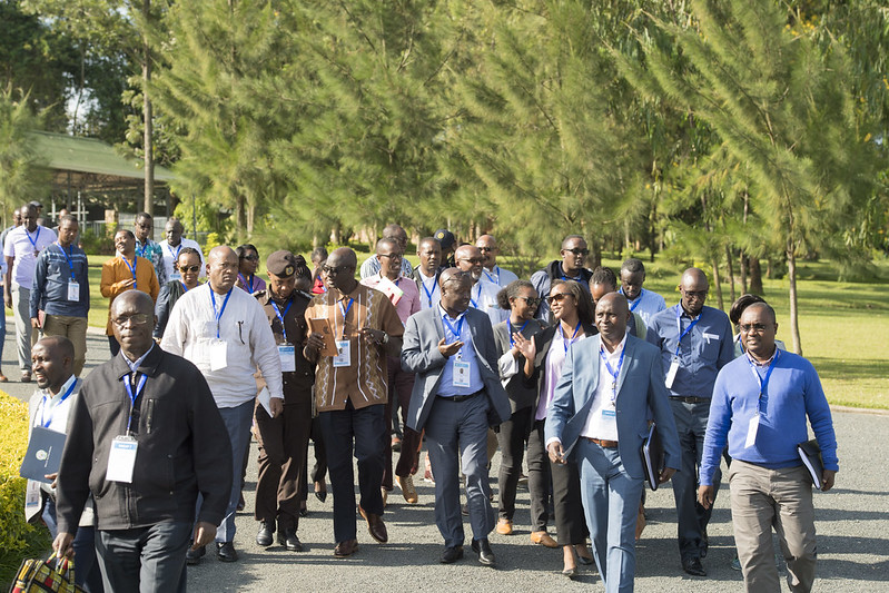 President Kagame addresses leaders at the 17th edition of the National Leadership Retreat at the Rwanda Defence Force Combat Training Centre in Gabiro, Gatsibo District where he tipped them on values and character. / Village Urugwiro