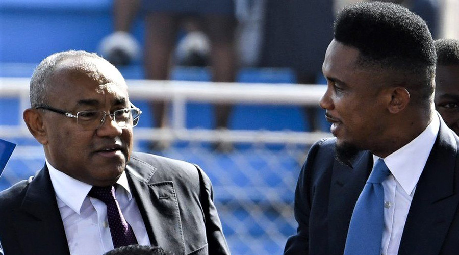 CAF president Ahmad Ahmad and Cameroon legend Samuel Etou2019o arrived in the country on Saturday. 