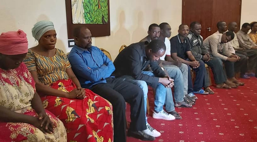 The 13 Rwandans that were handed over to Rwanda on Tuesday include two men wanted foru00a0the deadly attacku00a0by RUD-Urunana militia on Kinigi, Musanze District last year. / Photo: Courtesy.