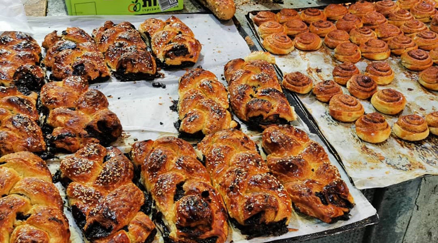Some of the delicious snacks found in Mahane Yehuda market.