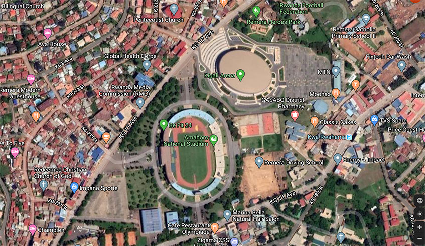 A 3D Render of a Topographic Map of Remera in Kigali on February 21. / Net photo.