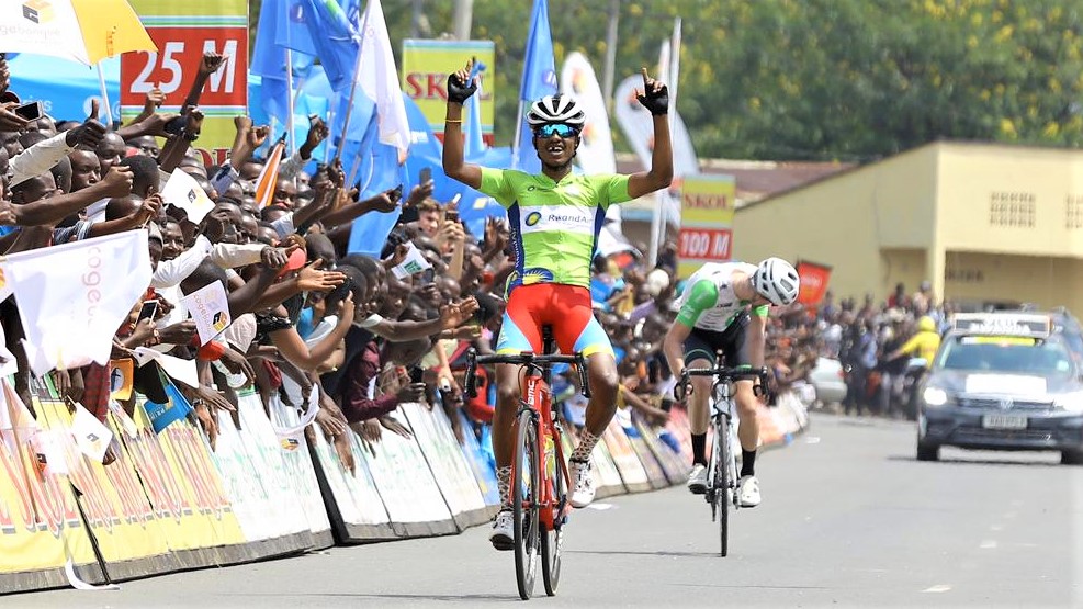 Natnael Tesfazion is the new Yellow Jersey bearer after winning Stage 4 in Rubavu District on Wednesday afternoon. He is the 13th Eritrean to win a Tour du Rwanda stage since the race turned international in 2009. Photo: 