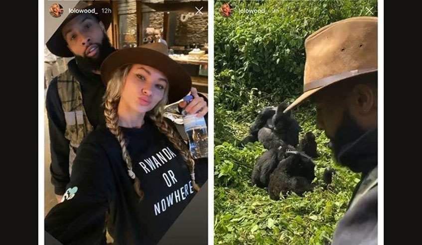 Beckham Jr. and his girlfriend visited the majestic mountain gorillas on Tuesday. Photo: 