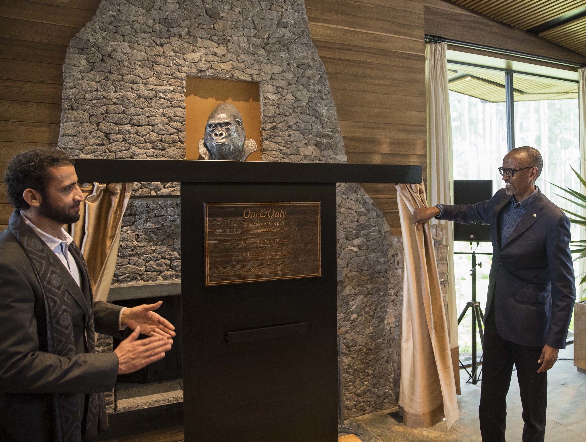 President Paul Kagame was joined by First Lady Jeannette Kagame, Chair of Kerzner International, Mohammed Al Shaibani and the Board among other dignitaries to launch One & Only Gorillaâ€™s Nest, a multi-luxurious lodge located in Kinigi. / Photos: Village Urugwiro