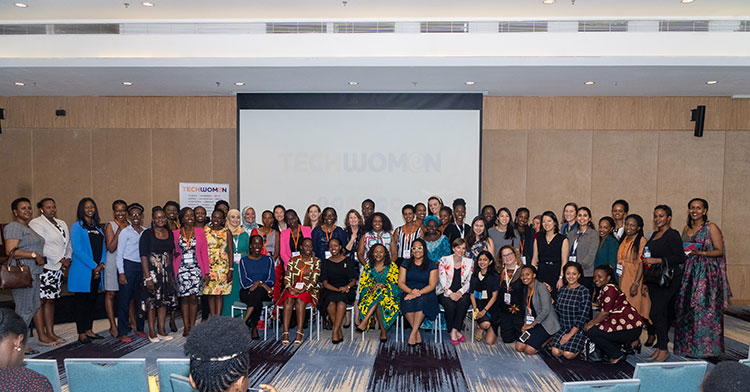 The networking event gathered more than 100 women working in STEM across different institutions.