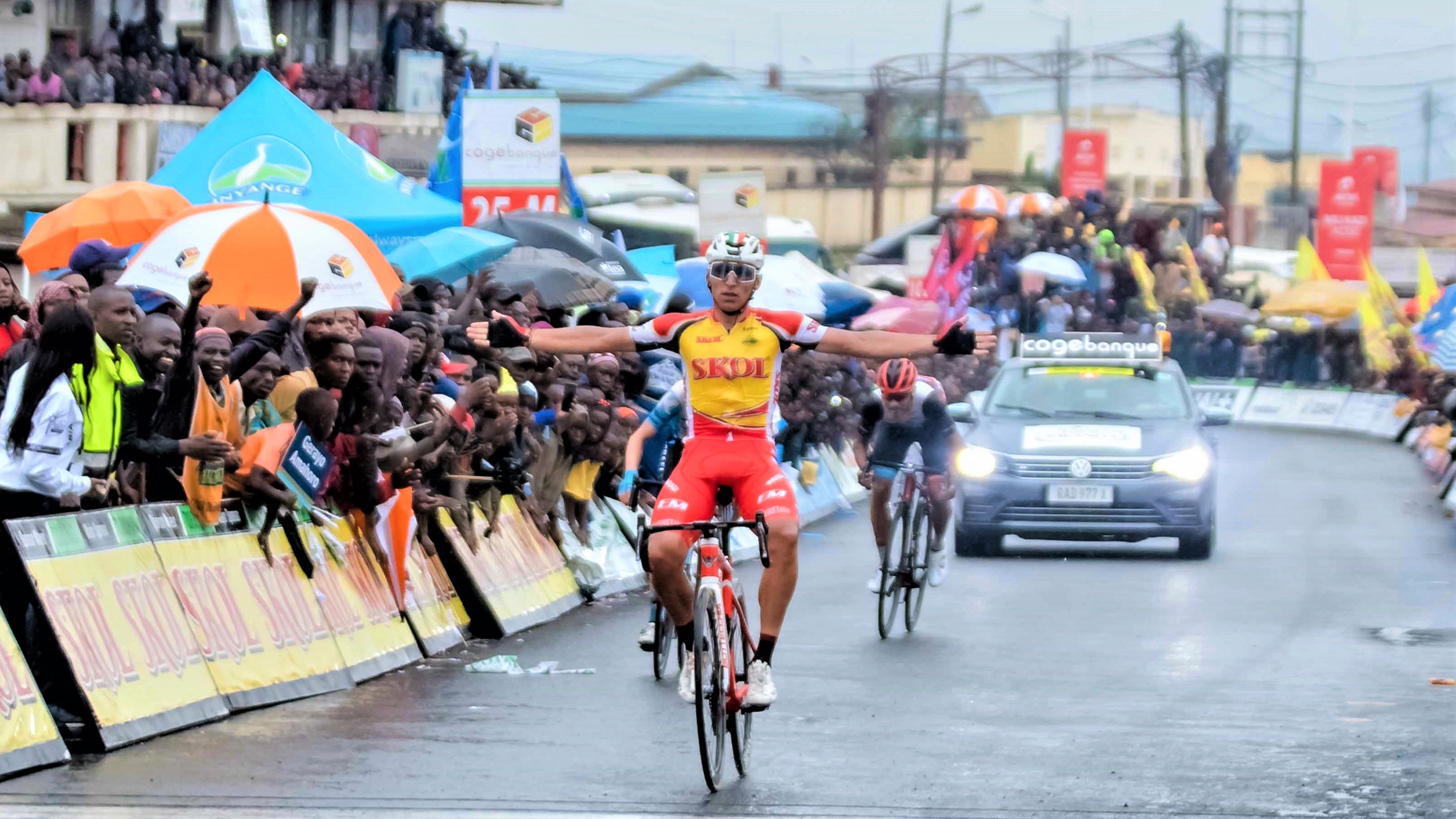 Despite winning fourth stages, Valencia Jhonatan Restrepo is sixth overall going into Sunday's ultimate stage. Rwanda's Moise Mugisha remains second, 90 seconds behind red-hot favourite Natnael Tesfazion who has been in the Yellow Jersey since winning Stage 4 on Wednesday. Photo: 