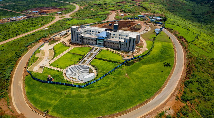 An aerial view of part of the Kigali Innovation City, where Carnegie Mellon University is already building a campus. The project is expected to cost about USD 2 billion upon completion. 