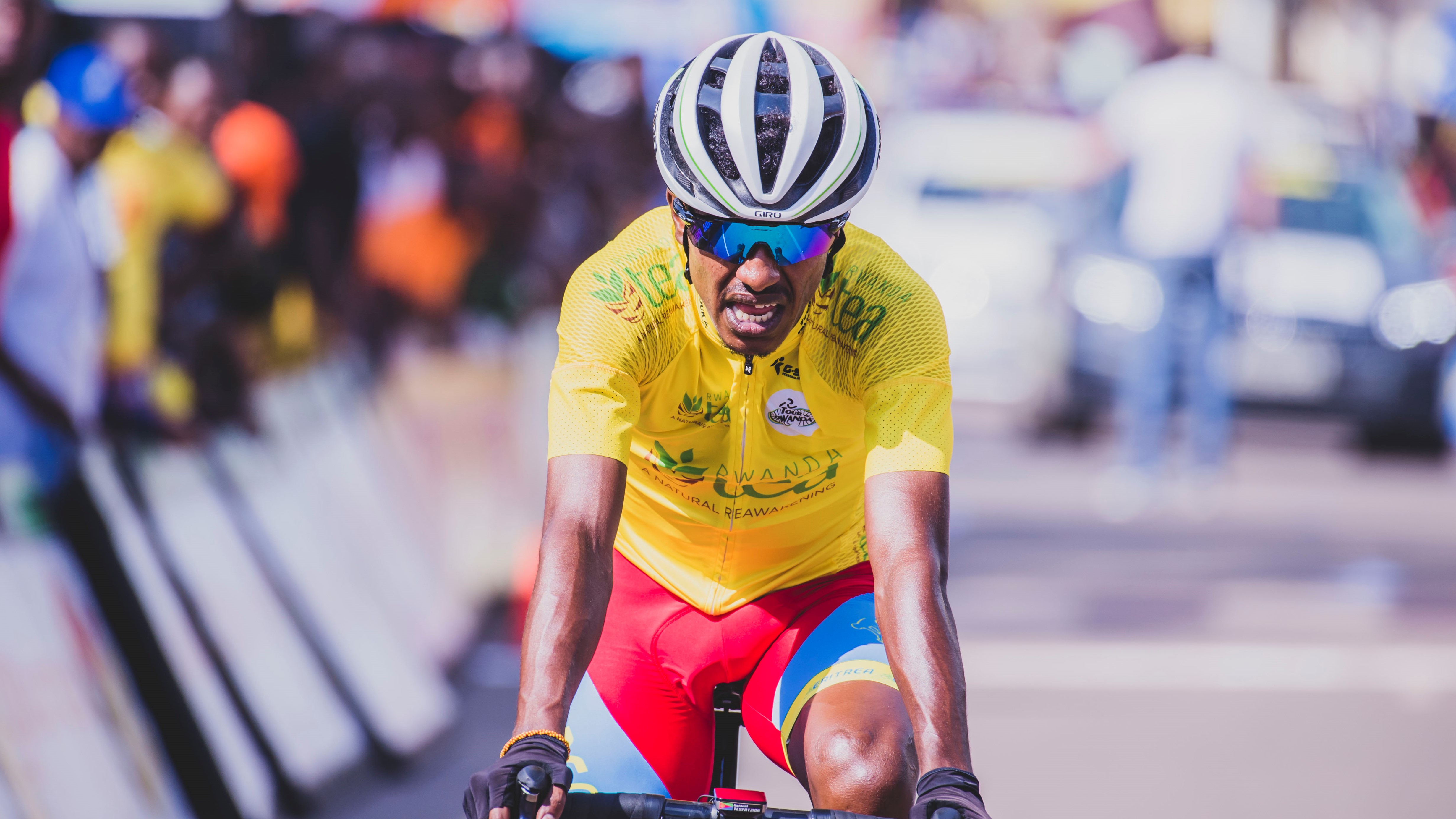 Natnael Tesfazion, 20, was in the Yellow Jersey for four days - since Stage 4 - en route to his victory as the third Eritrean and second in a row to win the Tour du Rwanda. Photo: 