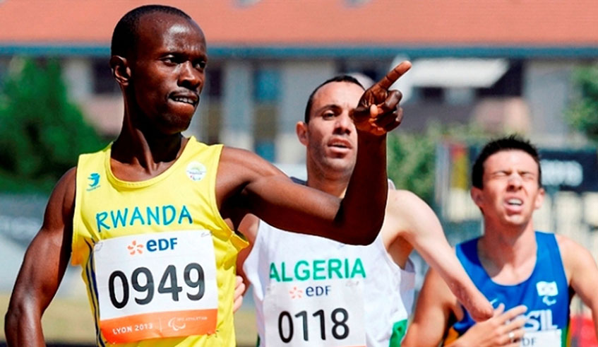Hermas Cliff Muvunyi, 31, will be the only Rwandan at the 2020 World Para Athletics Grand Prix in June. / File.