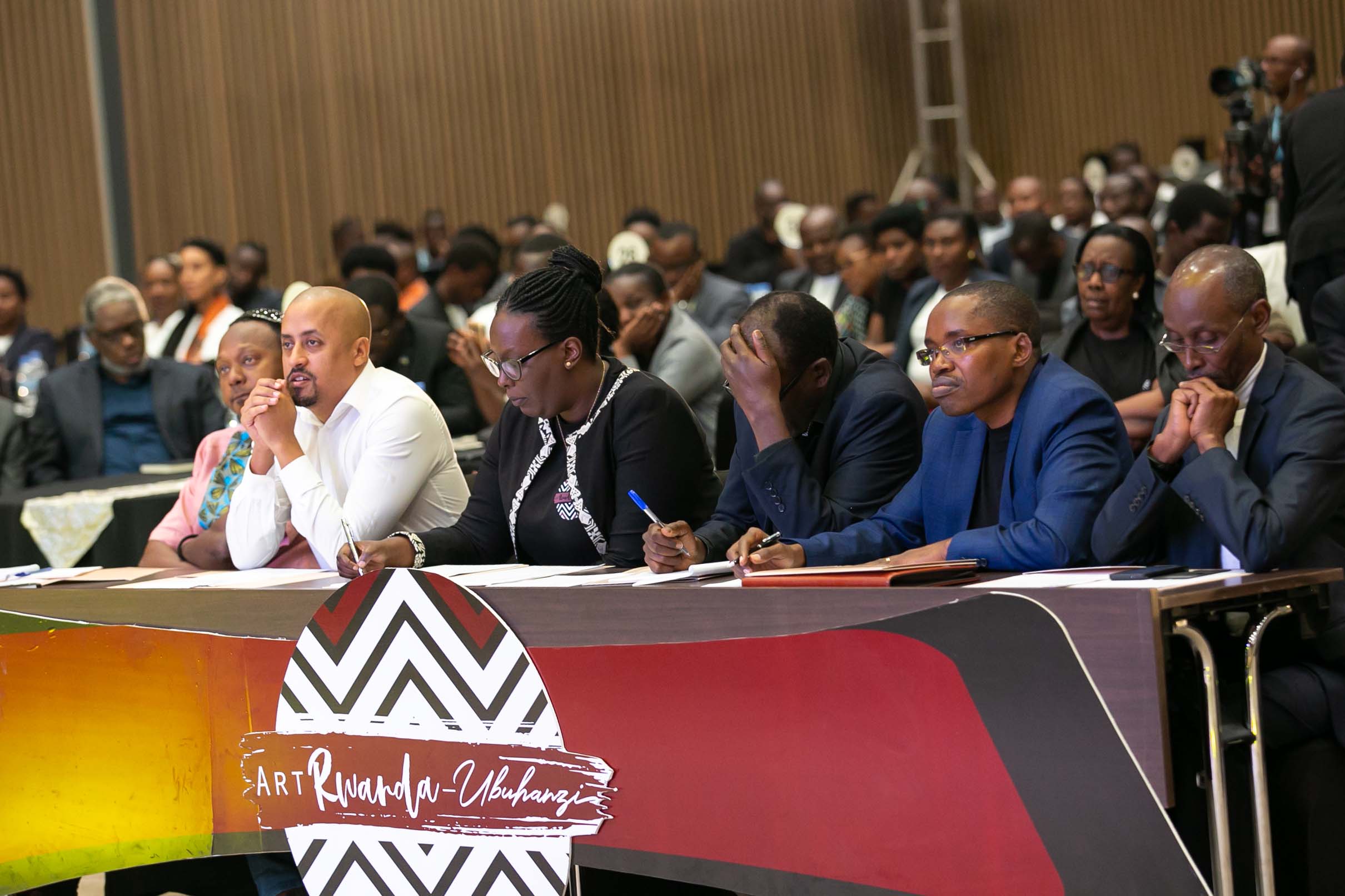 Judges during last yearu2019s ArtRwanda-Ubuhanzi finals at Kigali Convention Centre. File.