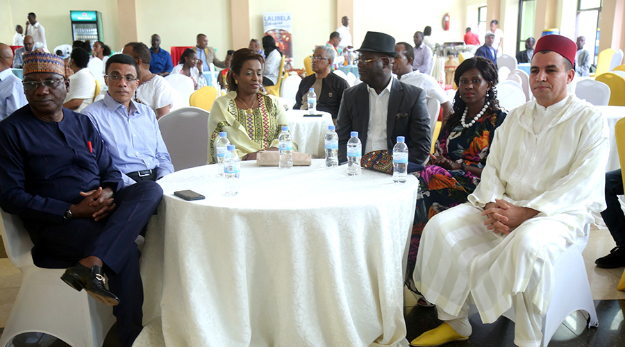US Ambassador to Rwanda Peter H. Vrooman addresses participants during Ethiopian Day event in Kigali on Saturday. / Craish BahiziÂ 