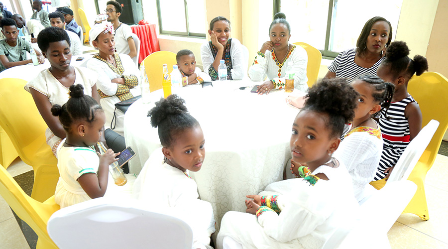 US Ambassador to Rwanda Peter H. Vrooman addresses participants during Ethiopian Day event in Kigali on Saturday. / Craish BahiziÂ 