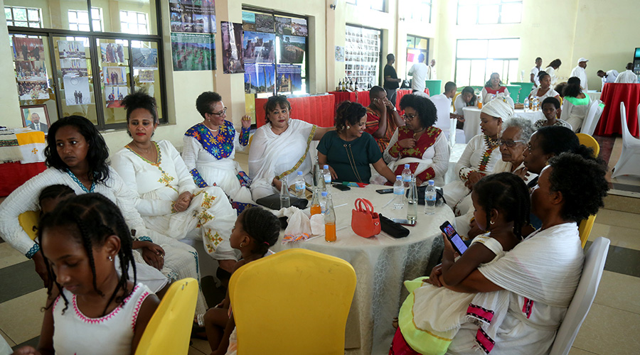 US Ambassador to Rwanda Peter H. Vrooman addresses participants during Ethiopian Day event in Kigali on Saturday. / Craish BahiziÂ 
