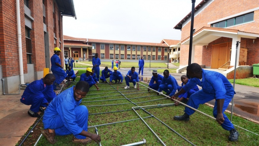 Musanze Polytechnic students during their practicals. 
