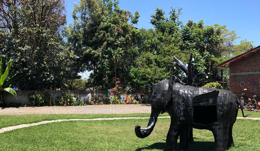 School children visit the art gallery.