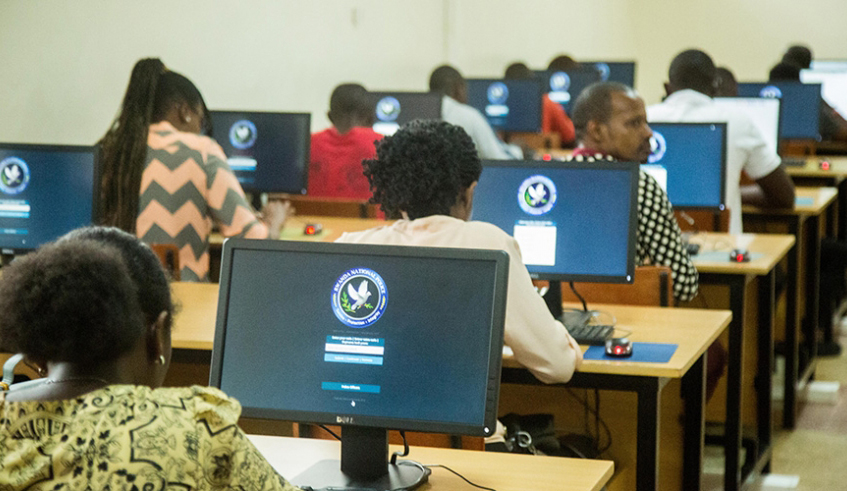 Rwanda nation Police launched the system of computer-based testing services for provisional driving licenses for improving transparency and effectiveness in service delivery at Kigali traffic Police Headquater on this Friday, March 13th, 2020. . / Dan Nsengiyumva  