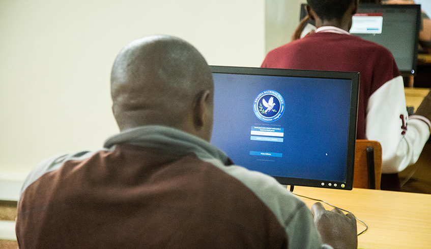 Rwanda nation Police launched the system of computer-based testing services for provisional driving licenses for improving transparency and effectiveness in service delivery at Kigali traffic Police Headquater on this Friday, March 13th, 2020. . / Dan Nsengiyumva  