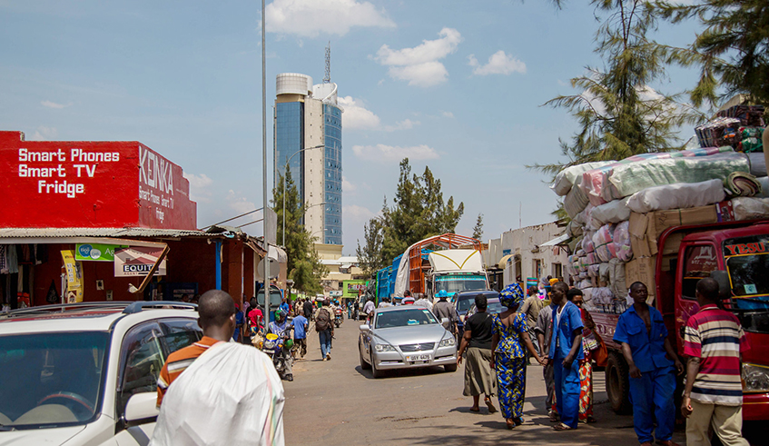 Business operators in downtown Kigali. Policy and fiscal interventions could reduce the cost of operation of specific entities to ensure they remain in business and maintain employment. / Photo: Sam Ngendahimana.
