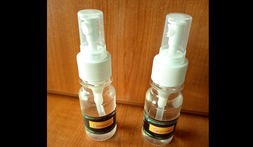 Her company manufactures sprays that can be used for disinfection./ Courtesy photos