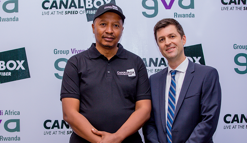 Marco de Assis, president of GVA Rwanda during the launch of Canal Box