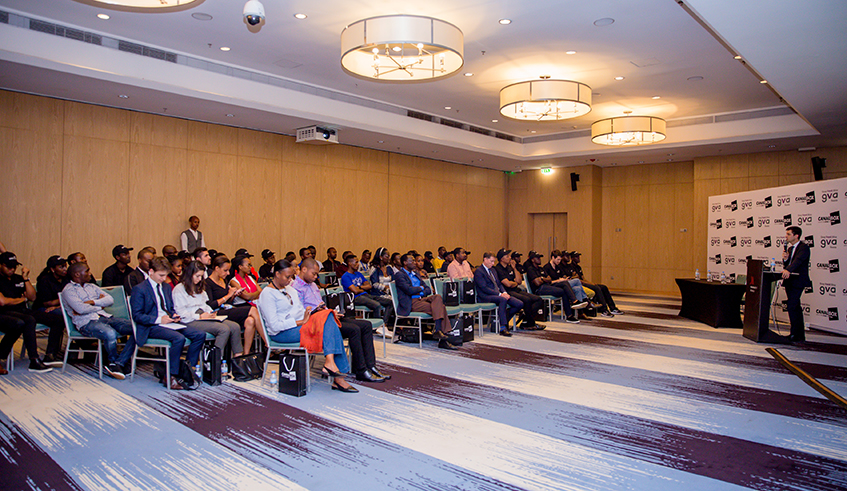 Marco de Assis, president of GVA Rwanda during the launch of Canal Box