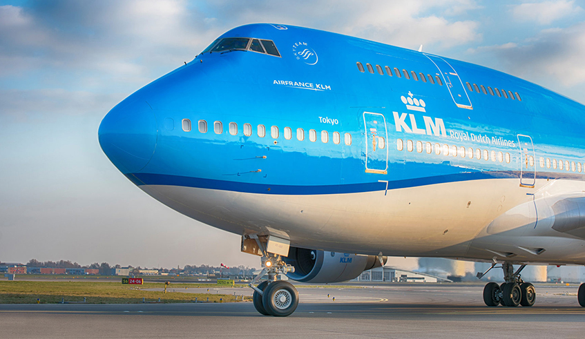 KLM partnered with the Government to airlift Rwandans stranded abroad. / Photo: Net.