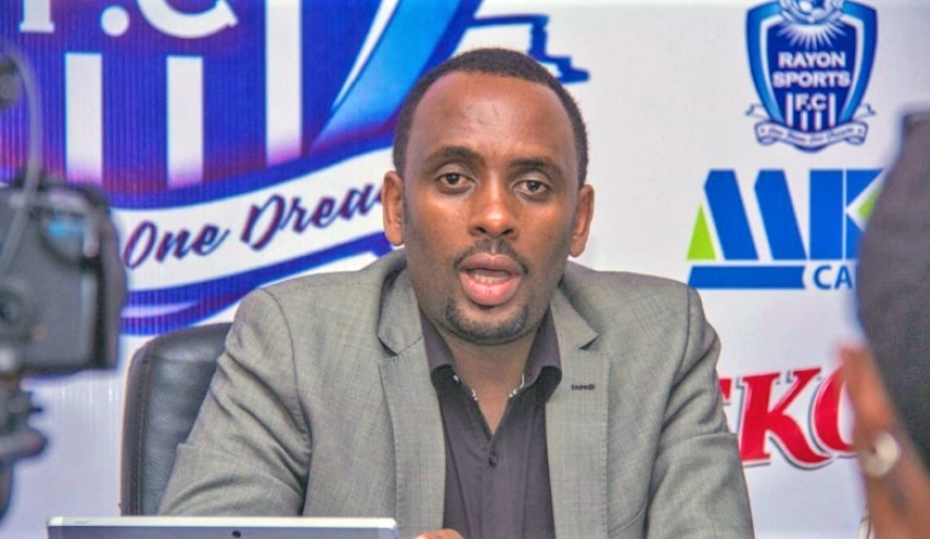 Sadate Munyakazi, the president of Rayon Sports says that their budget has been hugely affected by suspension of the football league. / File.