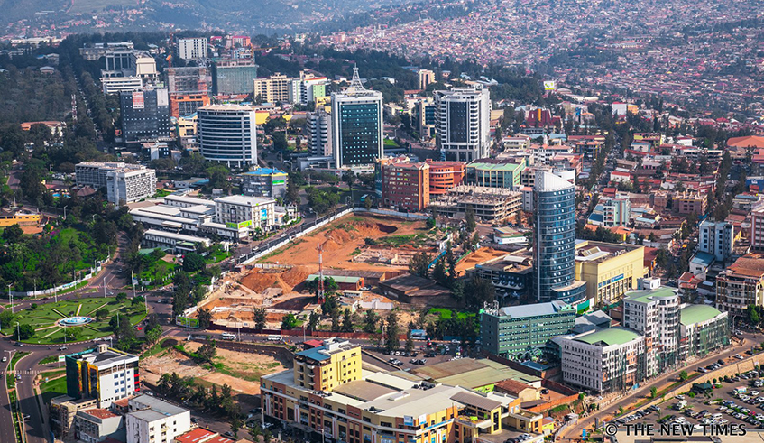 A view of Kigali City depicts a boom in the real estate sector. Economists predict that all sectors of economy will be affected by the COVID-19 pandemic. / Photo: Sam Ngendahimana.