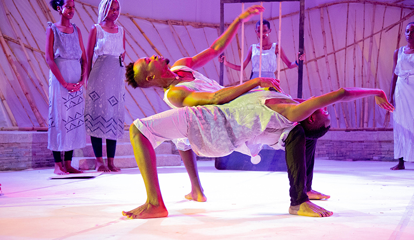 Mashirika actors take centre stage at one of their past performances in Kigali. / Courtesy